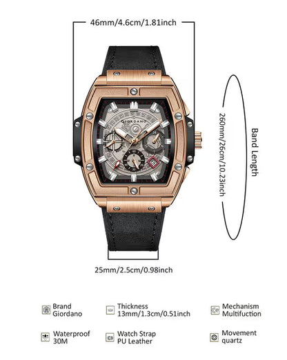 GIORDANO Men Water-Resistant Analogue Watch-GZ-50098-02