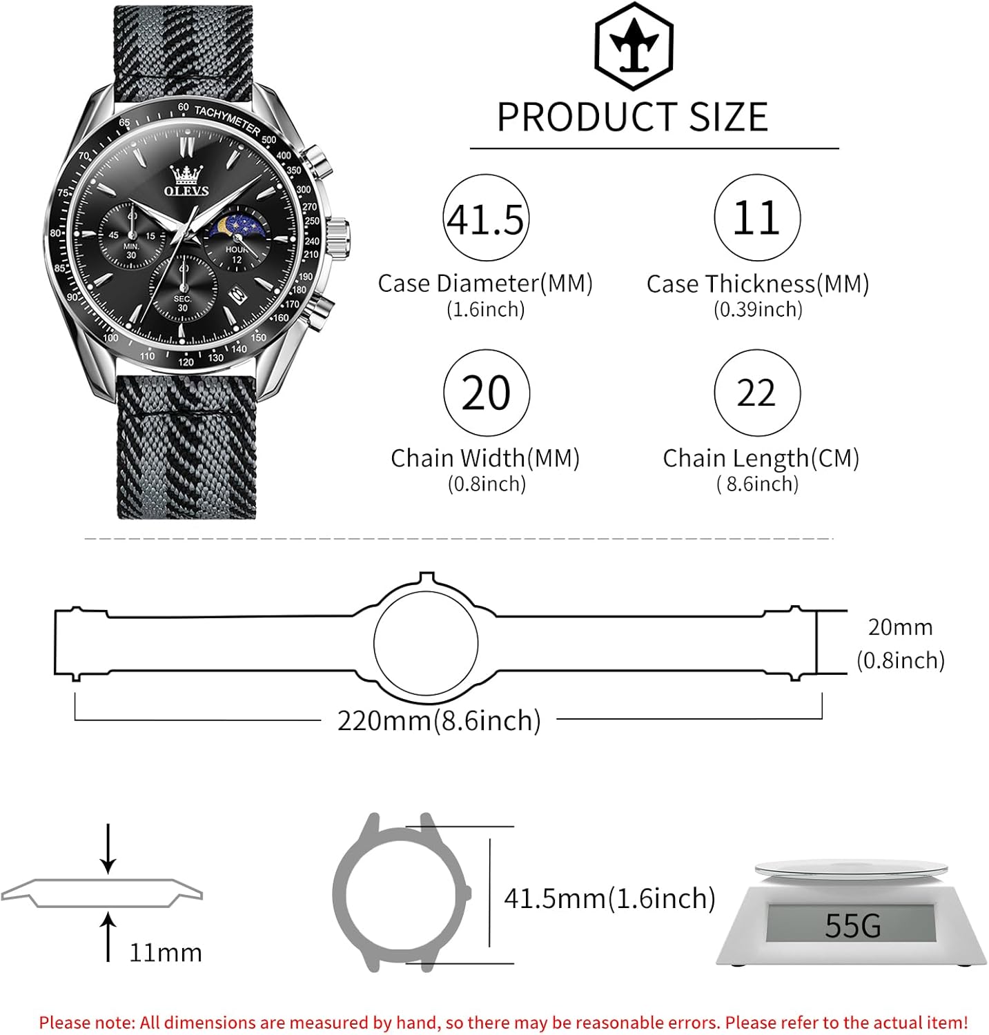 OLEVS Watches for Men Casual