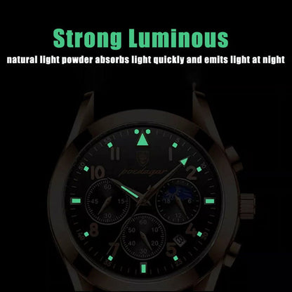 Poedagar Men Watch Luxury Business Quartz Watch